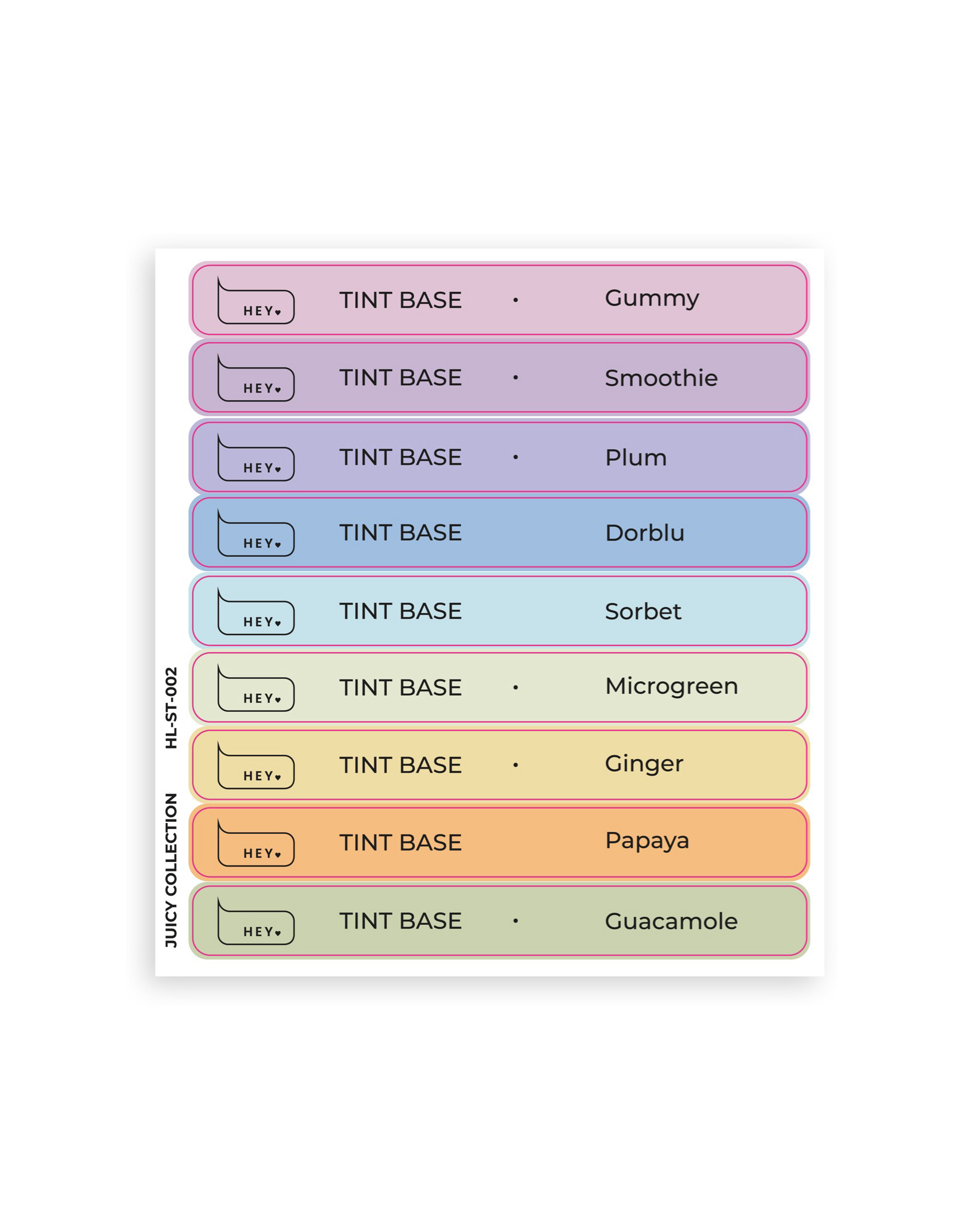 HEYLOVE - Pop Stickers (Tint Base - Juicy)