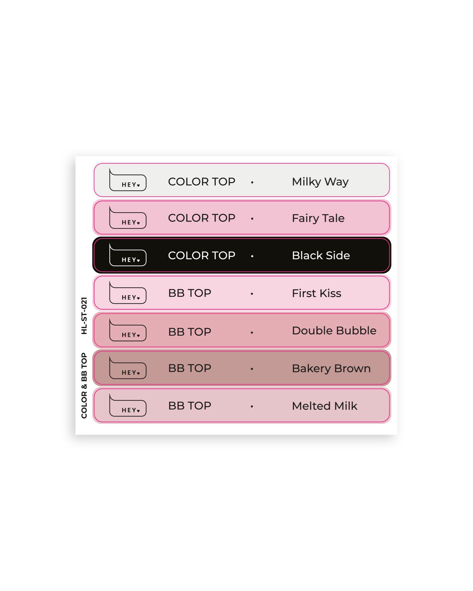 HEYLOVE | Pop Stickers (BB Topcoats)