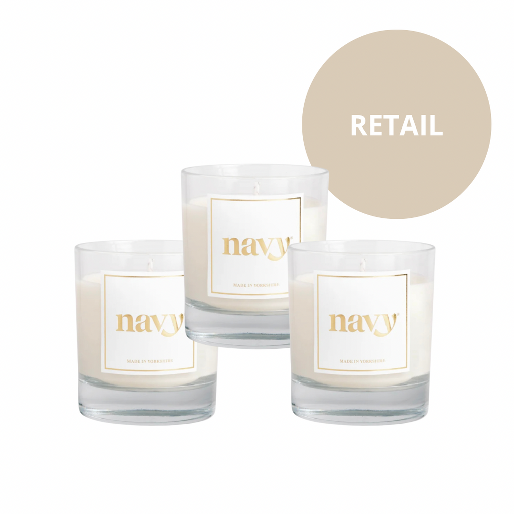 Navy | Retail Pack - Scented Candle Small x3